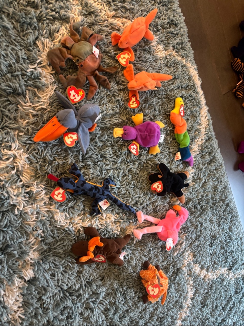 Ty Assorted Color Beanie Babies Plush Mini Set (11 in total)